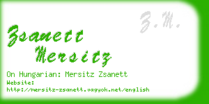 zsanett mersitz business card